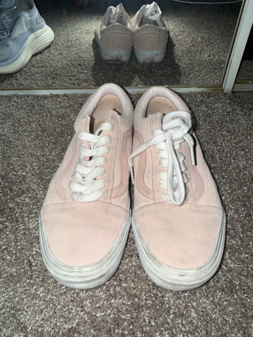 Vans Low-Top Suede Sneakers in Light Pink